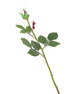 Artificial 60cm Single Stem Closed Bud Ivory Rose